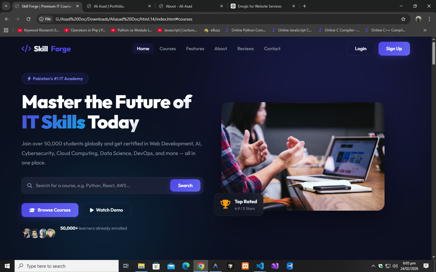 Skill Forge Website